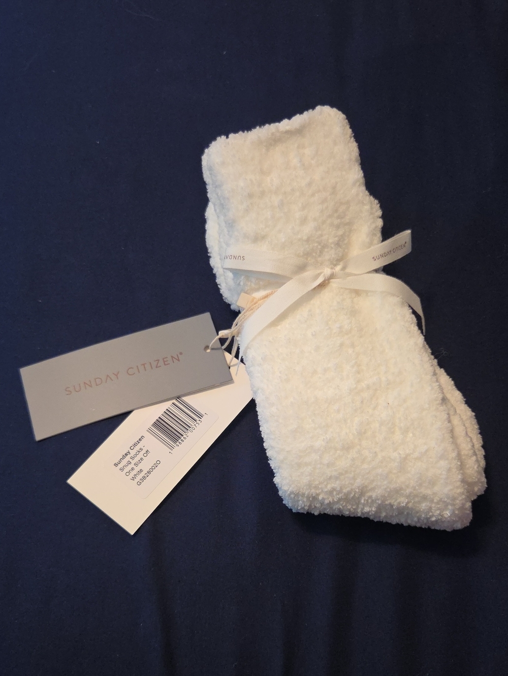 Sunday Citizen Plush White Snug Socks - NWT